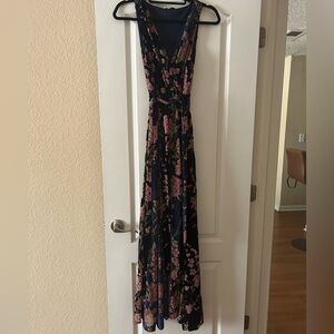 Baltic Born Navy Floral Maxi Dress